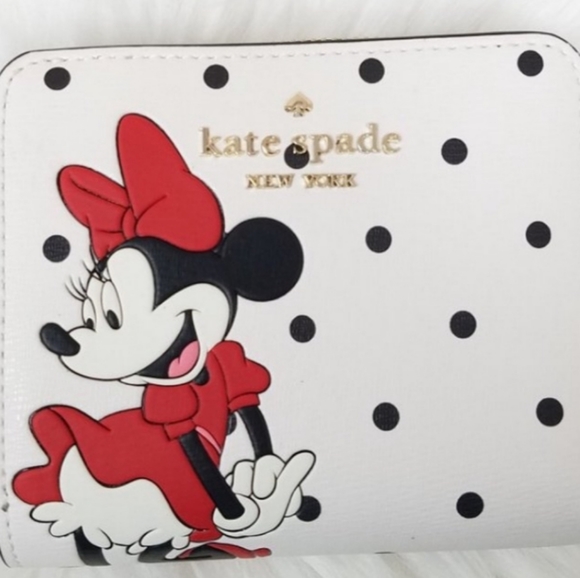 KATE SPADE LIMITED EDITION MINNIE MOUSE ZIP AROUD WALLET - Picture 2 of 5